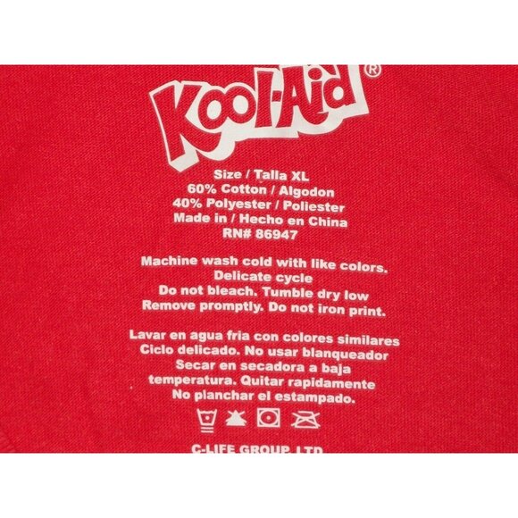Santa Kool Aid Red Christmas Glitter Tshirt KoolAid Junior 15 17 Size XL - Picture 6 of 12